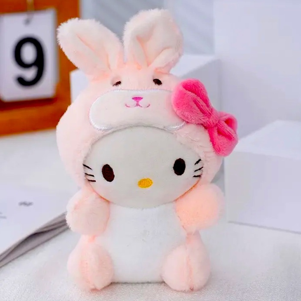Hello Kitty in a Bunny Costume Plush Keychain